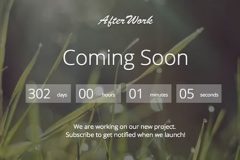 AfterWork – Responsive Coming Soon Free Bootstrap Template
