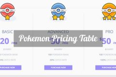 Pokemon Free Bootstrap Pricing Table