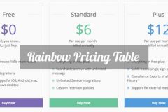 Rainbow Free Bootstrap Pricing Table