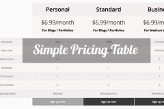 Simple Free Bootstrap Pricing Table