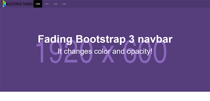 Bootstrap Transparent Navbar onScroll