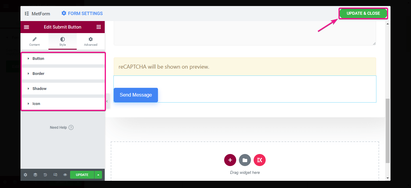 Update your contact form using MetForm