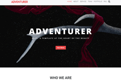 Adventurer – One Page Creative HTML5 Page Template