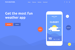 Weather Apps – Landing Page Free Bootstrap Temmplate