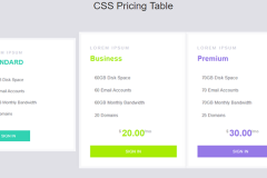 Animated Bootstrap Pricing Table