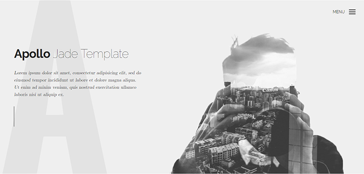Apollo One page HTML Bootstrap template
