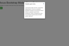 Autofocus Bootstrap Modal Close Button