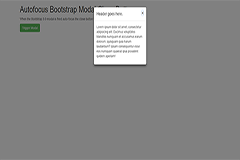 Autofocus Bootstrap Modal Close Button