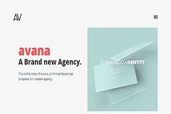 Avana Bootstrap portfolio template for agencies