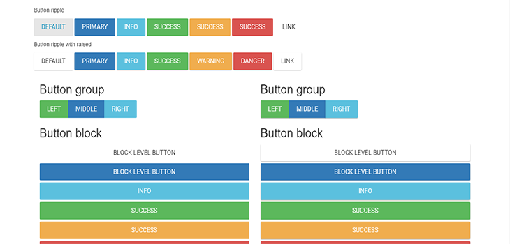 Bootstrap Material style Button