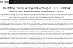 Bootstrap Navbar Animated Hamburger (LESS)