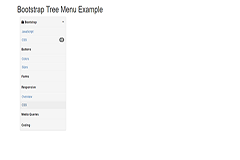 Bootstrap Tree Menu Example