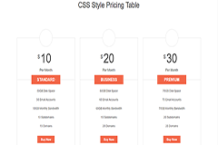 Hover Animated Bootstrap Pricing Table