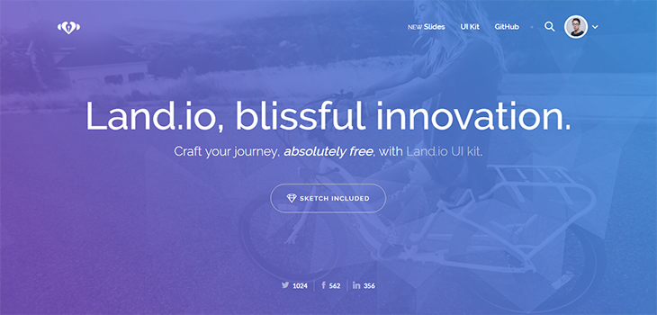 Land.io – Bootstrap Landing page UI kit