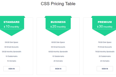 Hover Pricing Table