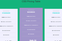 Responsive Bootstrap Hover Pricing Table