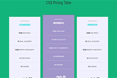 Responsive Bootstrap Hover Pricing Table