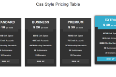 Responsive Hover Pricing table