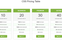 Bootstrap Simple Pricing Table