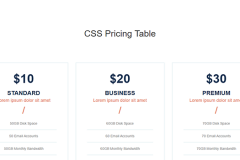 Simple Hover Bootstrap Pricing Table