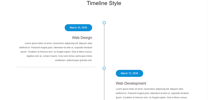 Bootstrap Responsive Timeline Style