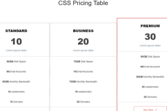 Simple Bootstrap Pricing Table with Hover