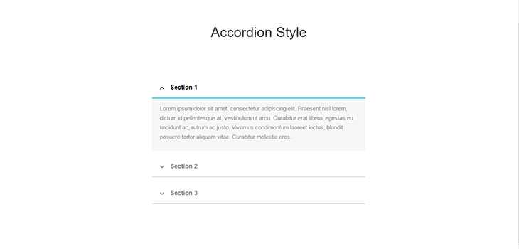 Bootstrap Accordion Style