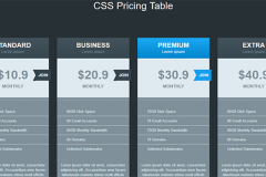 Simple Bootstrap Pricing Table