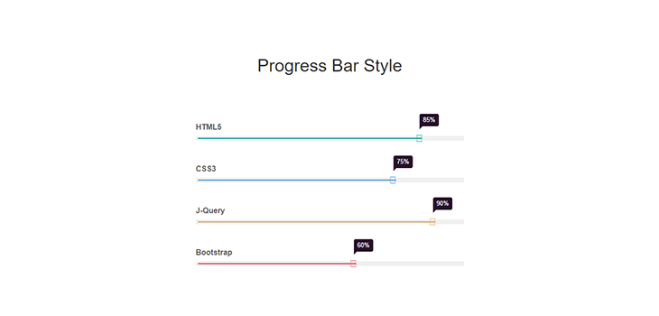 Simple Bootstrap Progress Bar Style Bootstrap Themes