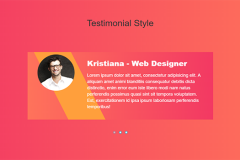 Bootstrap Testimonial Slider with hover effect