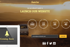 Sunrise – Bootstrap Responsive HTML5 Coming Soon Template