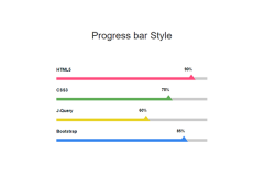 Responsive Bootstrap Progress Bar Style