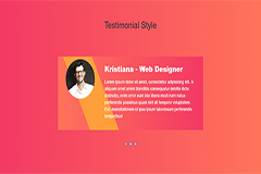 Bootstrap Testimonial Slider with hover effect