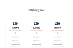 Simple Hover Bootstrap Pricing Table