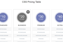 Simple Bootstrap CSS pricing Table