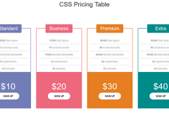 Simple ColorFull Bootstrap Pricing Table