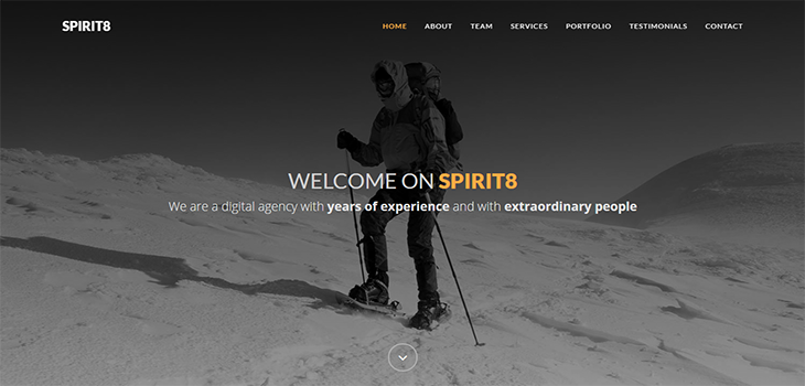 Spirit8 – Free Bootstrap HTML template