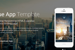 Blue App – Free One page Responsive HTML5 parallax Bootstrap Template