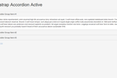 Bootstrap Accordion Active