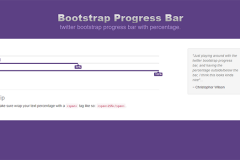 Bootstrap Progress Bar Percentage