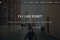 Egret – HTML5 Bootstrap landing page