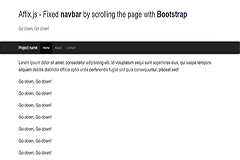 Sticky Navigation with Affix.js Bootstrap