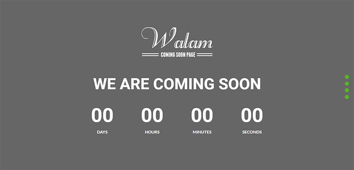 Walam – Multi-Purpose Coming Soon free Html Bootstrap Template
