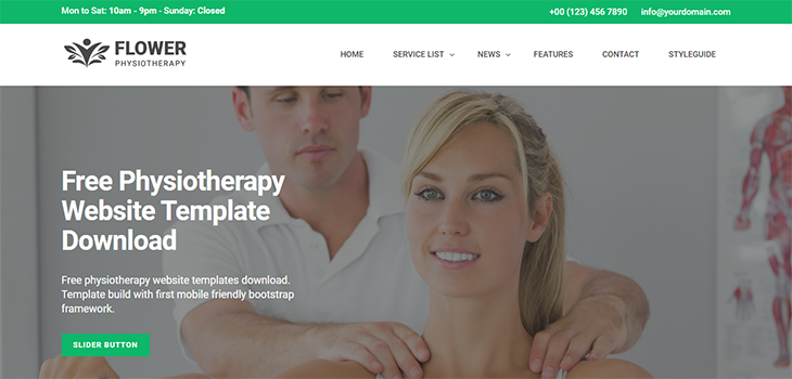 Physiotherapy Free Website Template