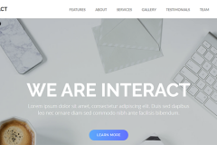 Interact Free One Page Bootstrap Template