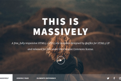 Massively – Free Responsive Blogging HTML5 Bootstrap Template