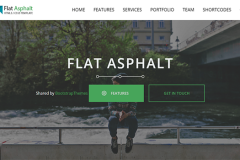 Flat Asphalt – Bootstrap One pager Prallax HTML 5 Template