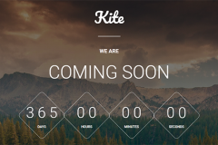 Kite – Free Bootstrap Responsive Coming Soon HTML5 Template