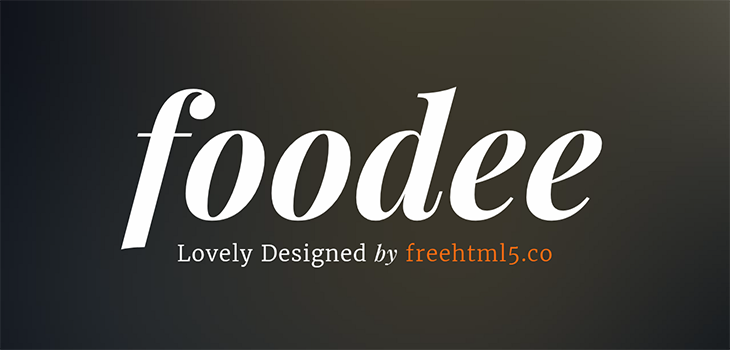 Foodee – Free Bootstrap Template