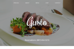 Gusto Free Restaurant One Page Template